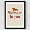 The Wonder In You Spice Wide Black Frame