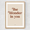 The Wonder In You Spice Medium Oak Frame