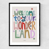 Welcome Narrow Black Frame