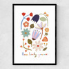 How lovely you are Narrow Black Frame