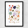 How lovely you are Medium Black Frame