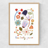 How lovely you are Narrow Oak Frame