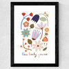 How lovely you are Wide Black Frame