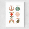 Positive Symbols Medium White Frame