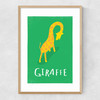 Giraffe by Rocket Jack Narrow Oak Frame