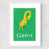 Giraffe by Rocket Jack Medium White Frame
