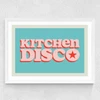 Kitchen Disco Medium White Frame