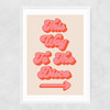 This Way to the Disco Narrow White Frame