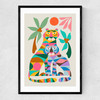 Tigers by Rachel Lee Narrow Black Frame