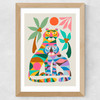 Tigers by Rachel Lee Wide Oak Frame