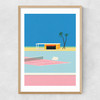Tennis By The Beach Narrow Oak Frame