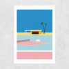 Tennis By The Beach Unframed Print