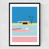 Tennis By The Beach Narrow Black Frame
