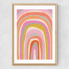 Funky Rainbow Arches Medium Oak Frame