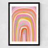 Funky Rainbow Arches Medium Black Frame