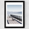Two Benches Wide Black Frame