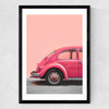 Pink Bug Medium Black Frame