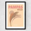 Pampas Wild Grasslands Medium Black Frame