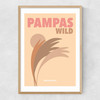 Pampas Wild Grasslands Narrow Oak Frame