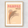 Pampas Wild Grasslands Medium Oak Frame