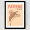 Pampas Wild Grasslands Wide Black Frame