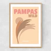 Pampas Wild Grasslands Narrow Oak Frame