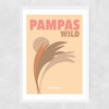 Pampas Wild Grasslands Narrow White Frame