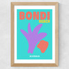 Bondi Beach Australia Wide Oak Frame