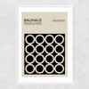 White And Beige Bauhaus Narrow White Frame