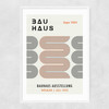 White And Orange Bauhaus Narrow White Frame