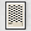 Black And White Bauhaus Medium Black Frame