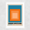 Blue And Orange Bauhaus Ausstellung Narrow White Frame