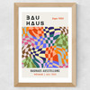 Checkered Bauhaus Wide Oak Frame