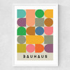 Colourful Bauhaus Medium White Frame