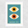 Geometric Eyes Bauhaus Narrow White Frame