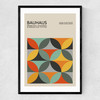 Geometric Pattern Bauhaus Narrow Black Frame