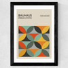 Geometric Pattern Bauhaus Wide Black Frame