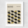 Mid Century Modern Bauhaus Medium White Frame
