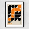 Orange And Black Geometric