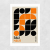 Orange And Black Geometric