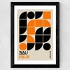Orange And Black Geometric