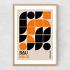 Orange And Oak Geometric Narrow Oak Frame