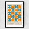 Turquoise And Orange Bauhaus