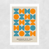Turquoise And Orange Bauhaus