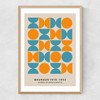 Turquoise And Orange Bauhaus