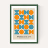 Turquoise And Orange Bauhaus