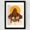 She Blooms Wide Black Frame