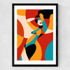 Fire Medium Black Frame