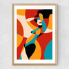 Fire Medium Oak Frame