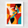 Fire Medium White Frame